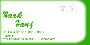 mark hanf business card